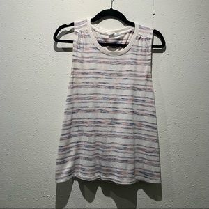 Gap Sleeveless Top with Pink and Blue Stripes XS